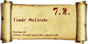 Timár Melinda névjegykártya