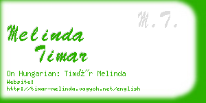 melinda timar business card